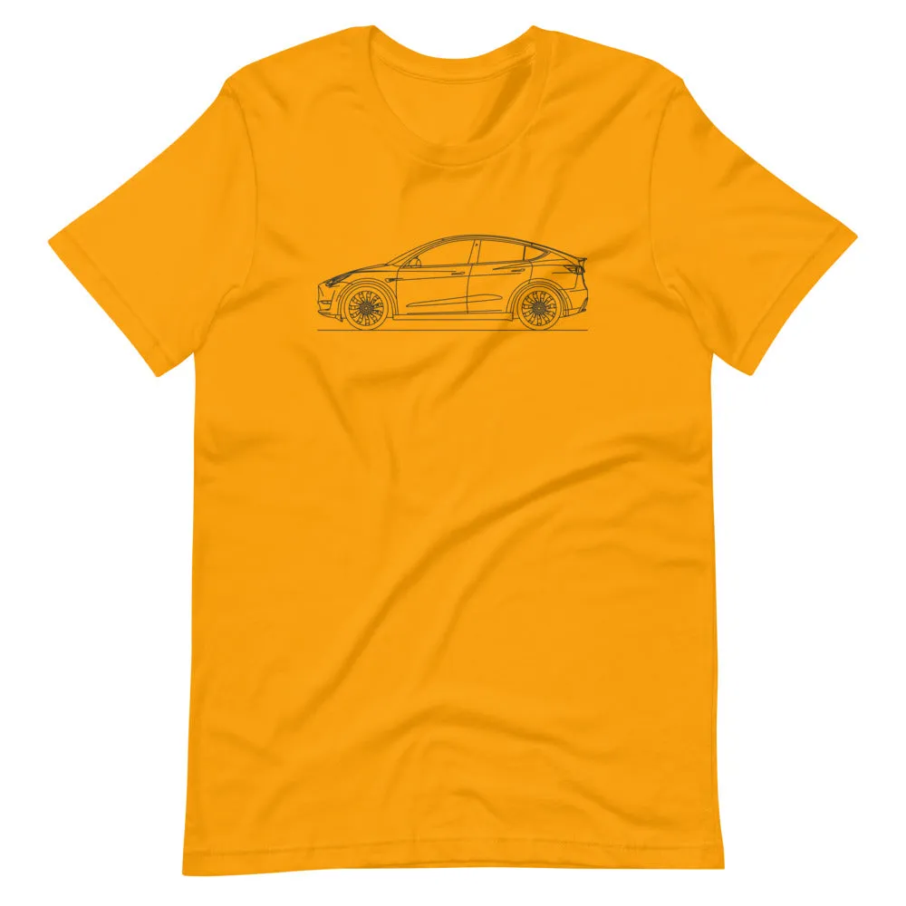 Tesla Model Y silhouette t-shirt