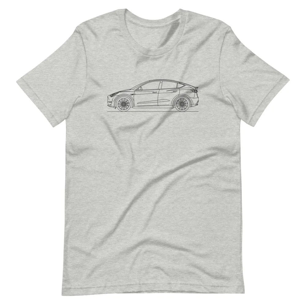Tesla Model Y silhouette t-shirt
