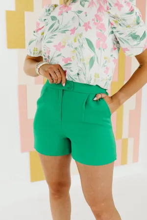 The Alana Double Button Shorts - FINAL SALE