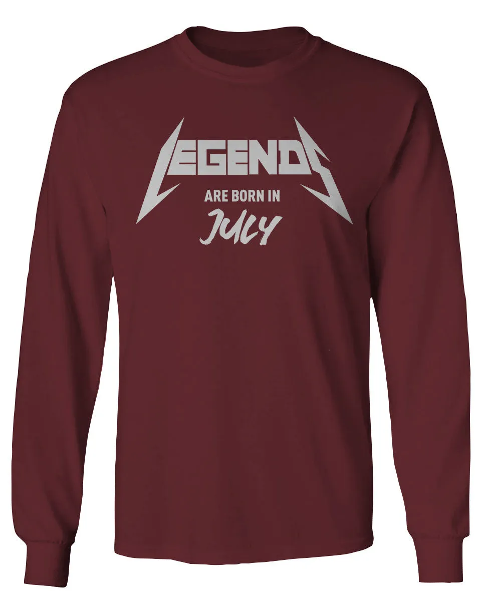The Best Birthday Gift Legends are Born in July mens Long sleeve t shirt