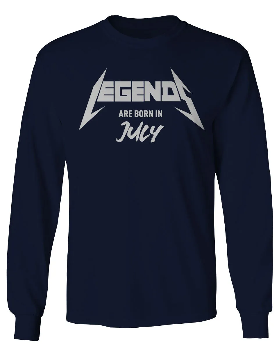 The Best Birthday Gift Legends are Born in July mens Long sleeve t shirt