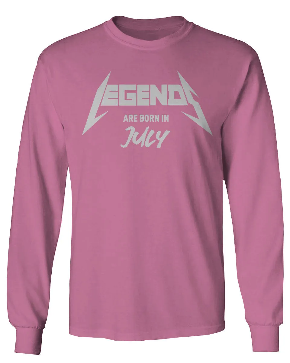 The Best Birthday Gift Legends are Born in July mens Long sleeve t shirt