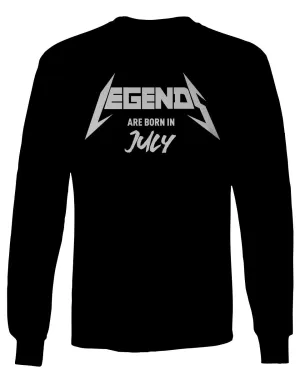 The Best Birthday Gift Legends are Born in July mens Long sleeve t shirt