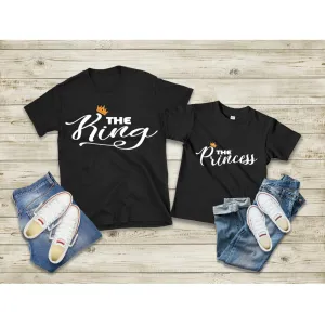 The King Mens Tee & The Princess Toddler Tee Father daughter Matching Shirts