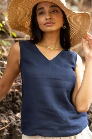 The Linen V Neck Tank