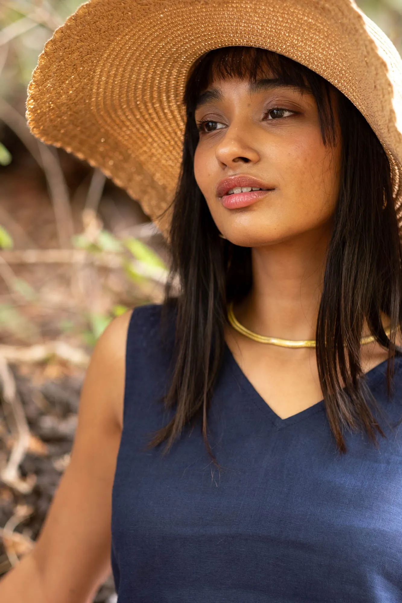 The Linen V Neck Tank