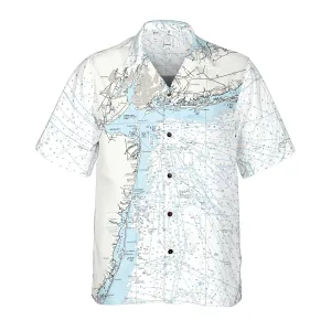The New Jersey and Long Island Navigator Coconut Button Camp Shirt