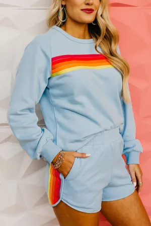 The Rosalie Contrast Strip Shorts Set