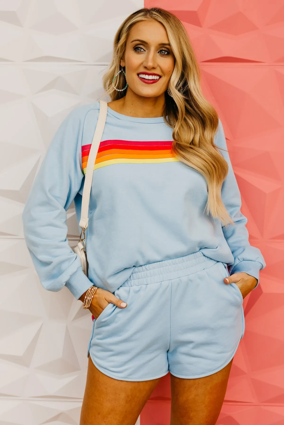 The Rosalie Contrast Strip Shorts Set