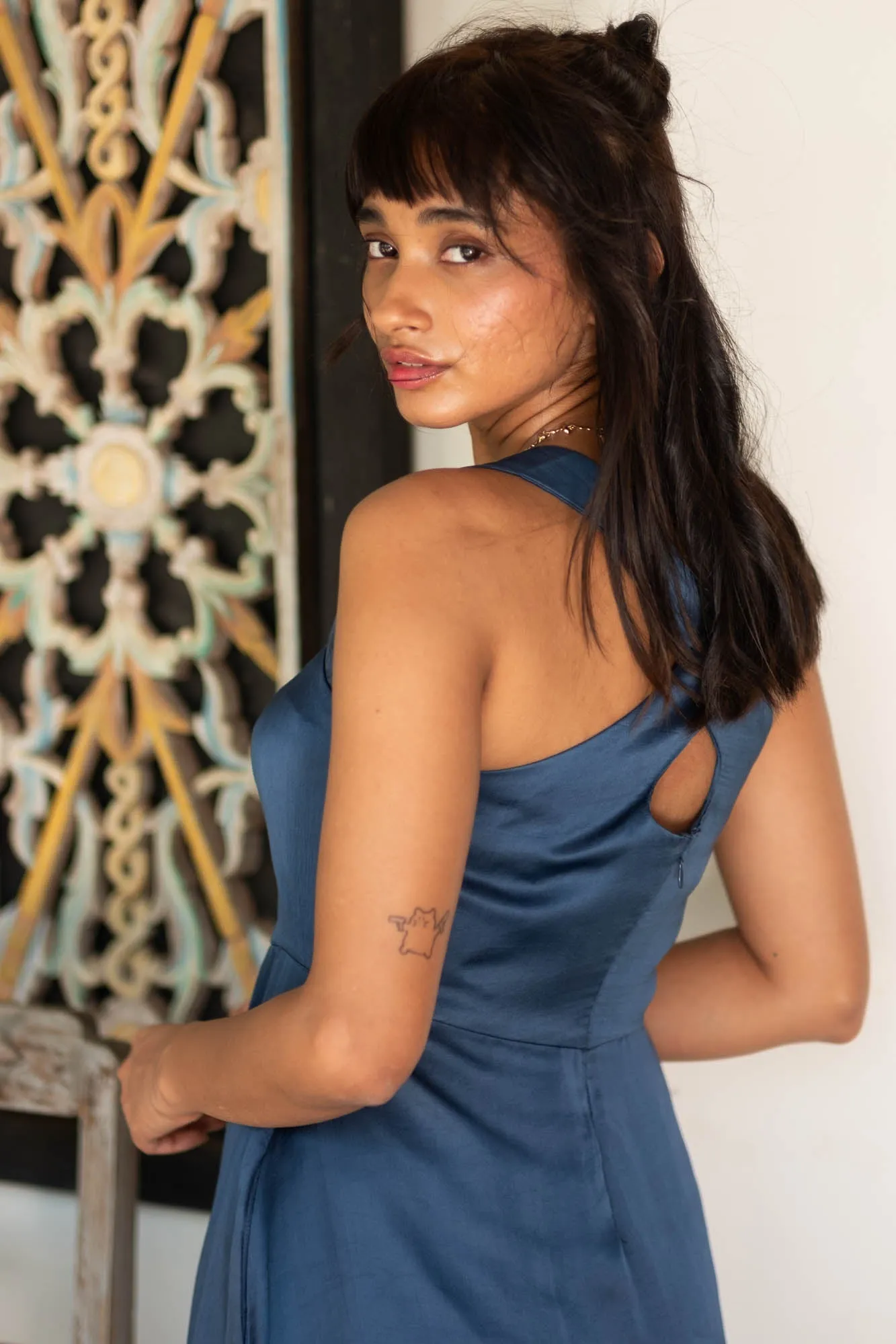 The Satin Fit and Flare Dress
