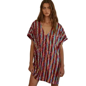 This Moment Dress - Multi Burgundy