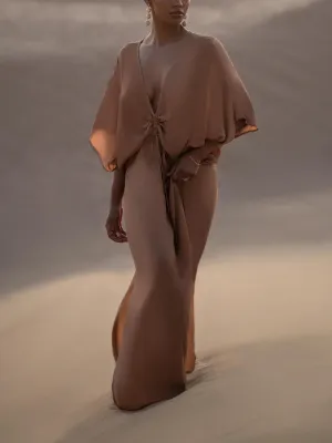 Tie Closures Plunging Kaftan