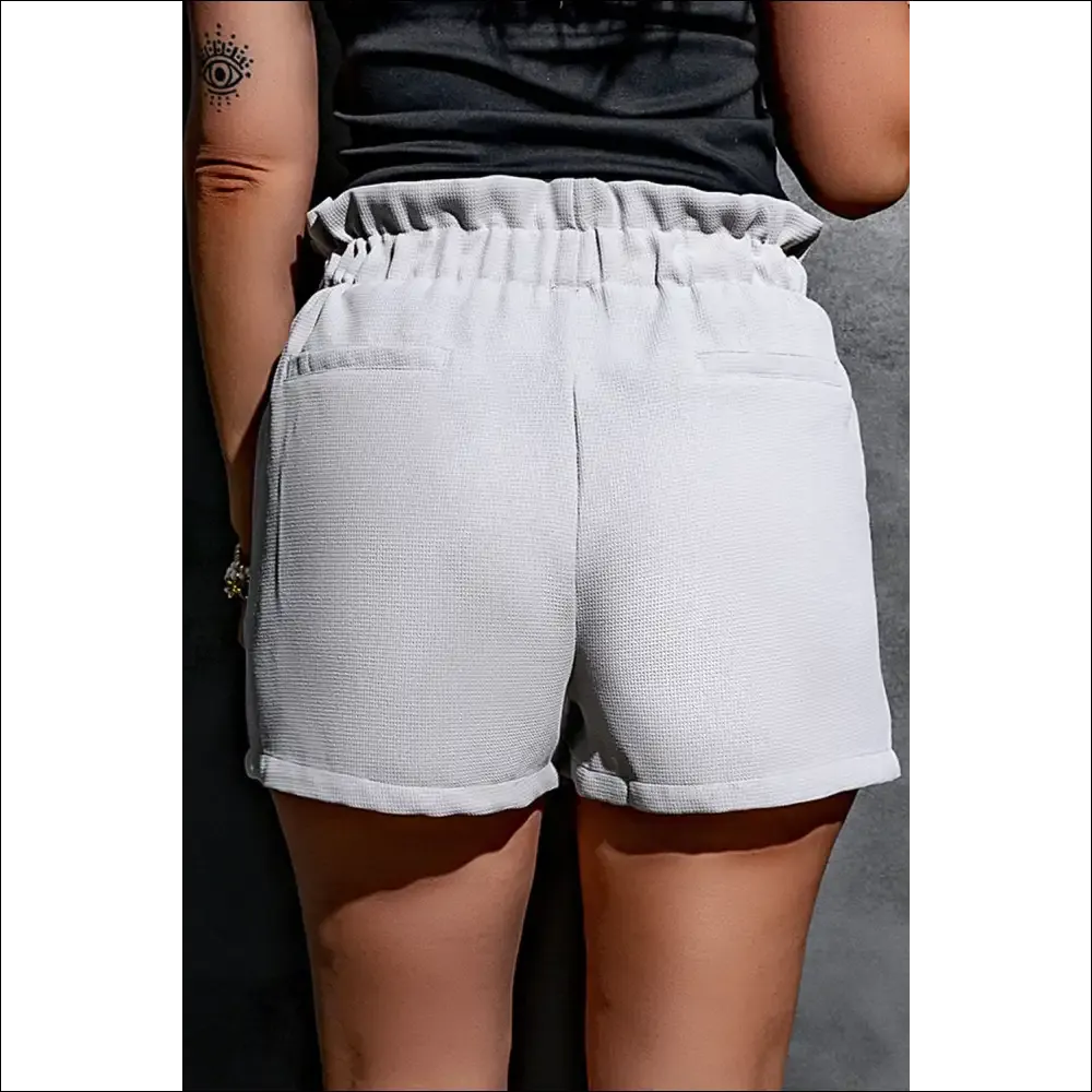Trendy Paperbag Shorts with Pockets - Chic & Playful