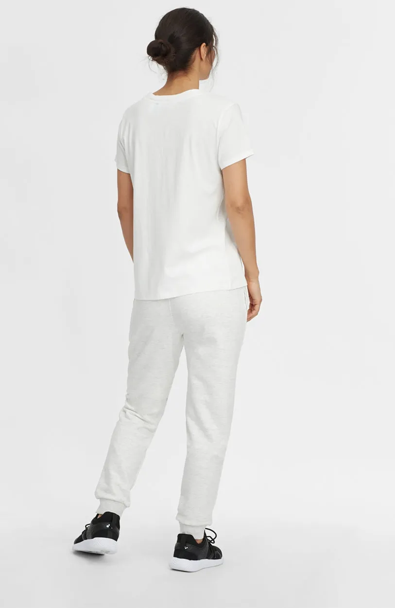 Triple Stack V-Neck T-Shirt | Powder White