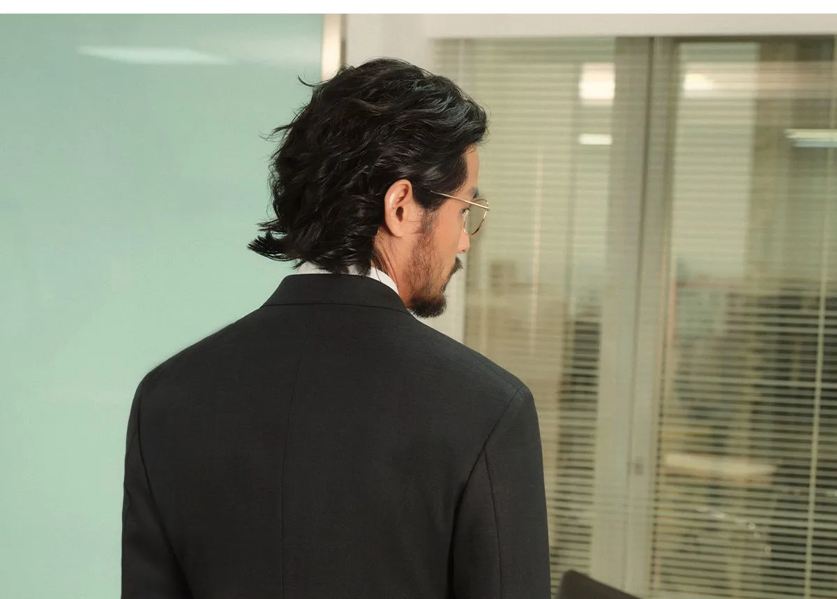 Twill Single-Breasted Suit