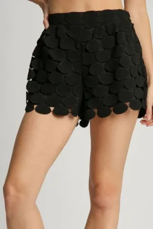 Umgee Full Size Polka Dot Lace Shorts Plus Size