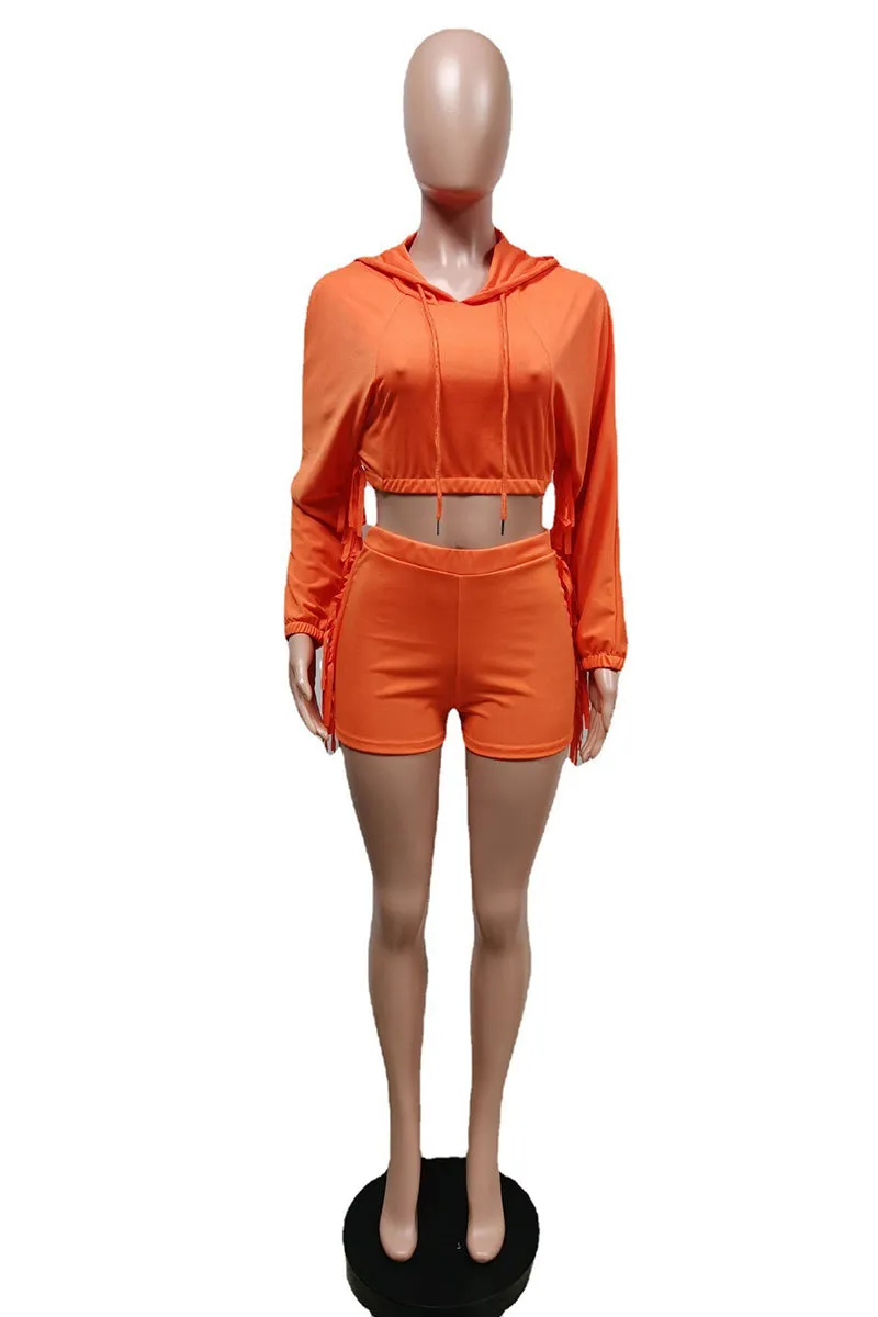UT3070 Hoodie Sweatshirt and Shorts Set