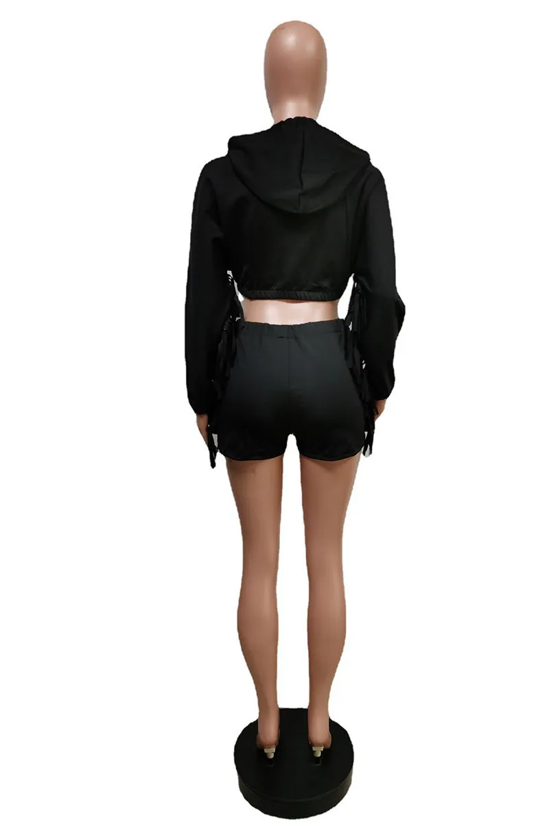 UT3070 Hoodie Sweatshirt and Shorts Set