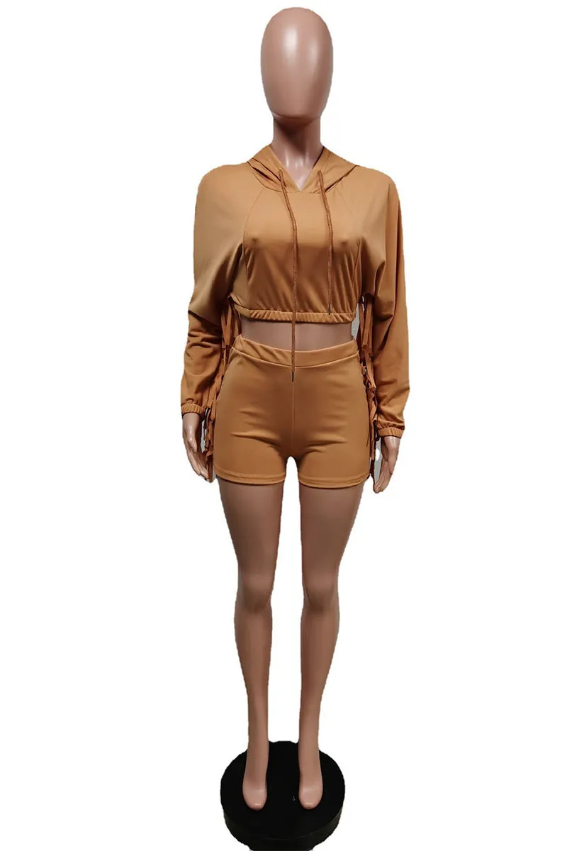 UT3070 Hoodie Sweatshirt and Shorts Set