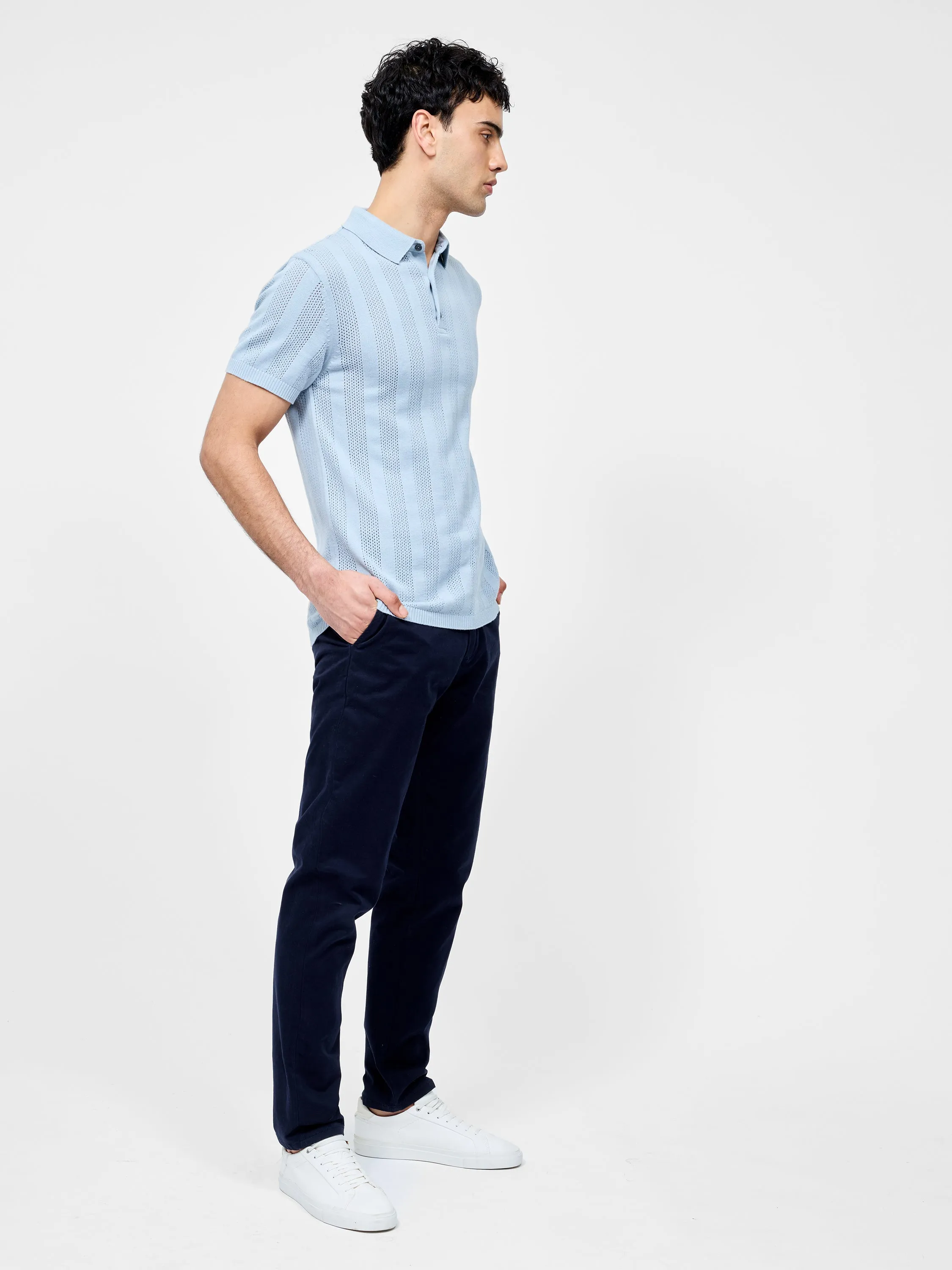Vertical Stripe Polo