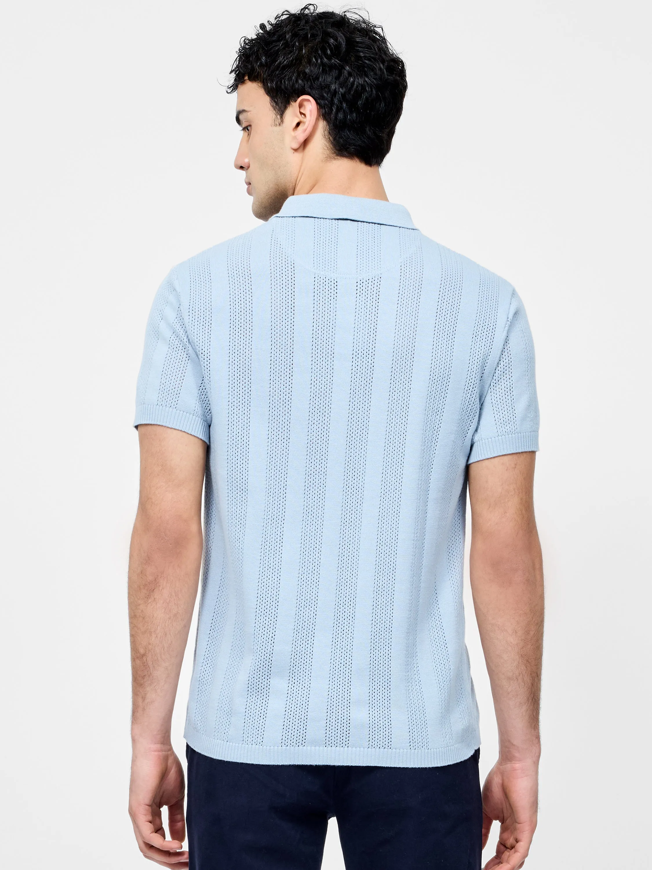Vertical Stripe Polo