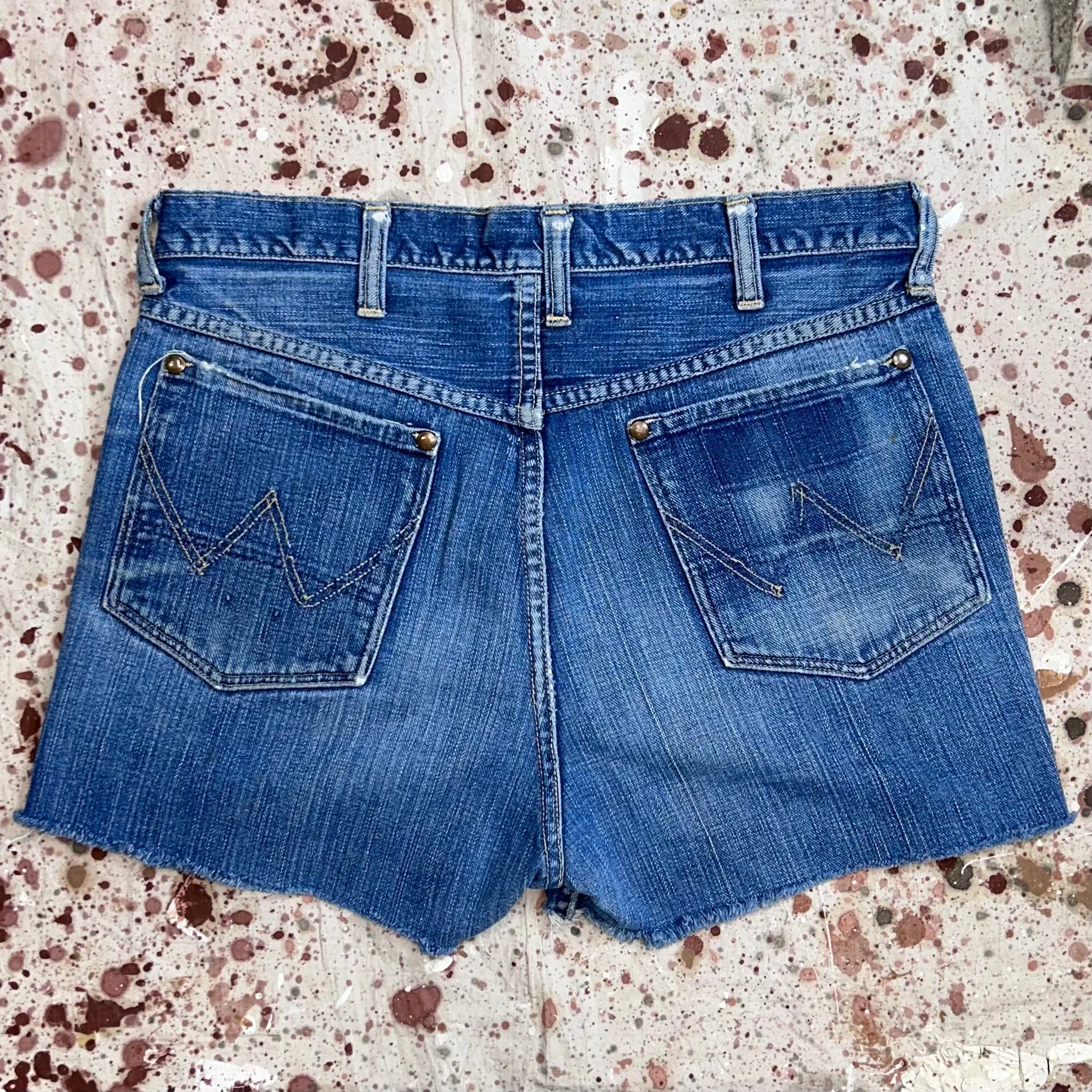 Vintage 50's Wrangler Blue Bell Super Wash Denim Cut Off Shorts (JYJ0524-201)