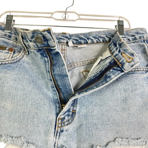 Vintage Calvin Klein Cutoff Denim Shorts Frayed Distressed Festival Concert 30