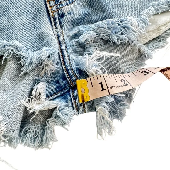 Vintage Calvin Klein Cutoff Denim Shorts Frayed Distressed Festival Concert 30