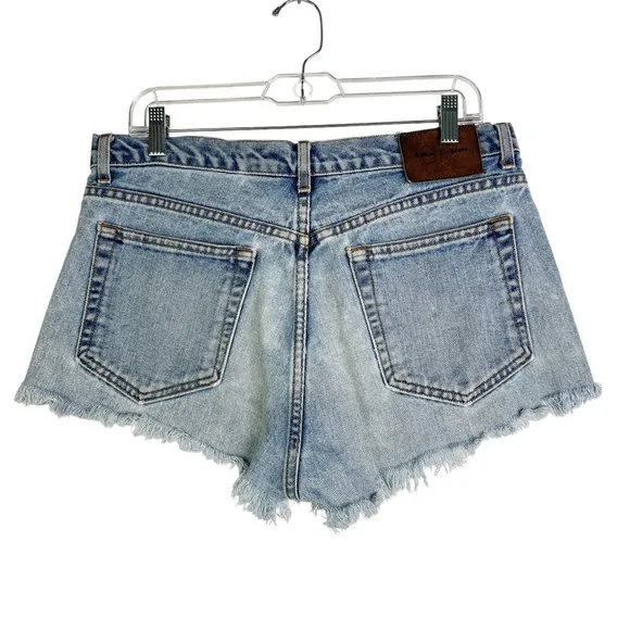 Vintage Calvin Klein Cutoff Denim Shorts Frayed Distressed Festival Concert 30