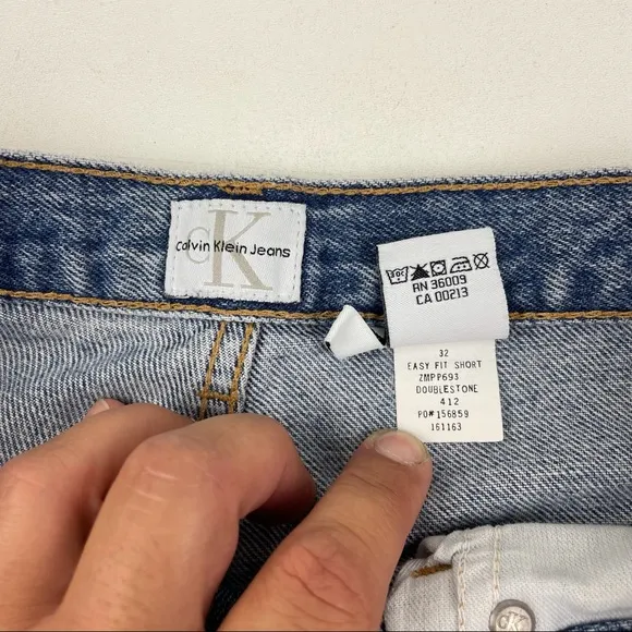 Vintage Calvin Klein High Waist wedgie jean Shorts