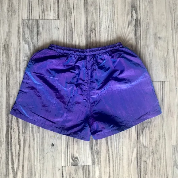 Vintage Iridescent Purple Metallic Pro Spirit Sport High Waisted 90’s Shorts