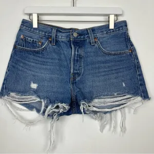 Vintage Levi’s 501 High Waist Jean Shorts Size 28