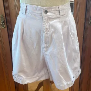 Vintage Liz Claiborne high waisted shorts pleats cuffs 100% cotton women size 6