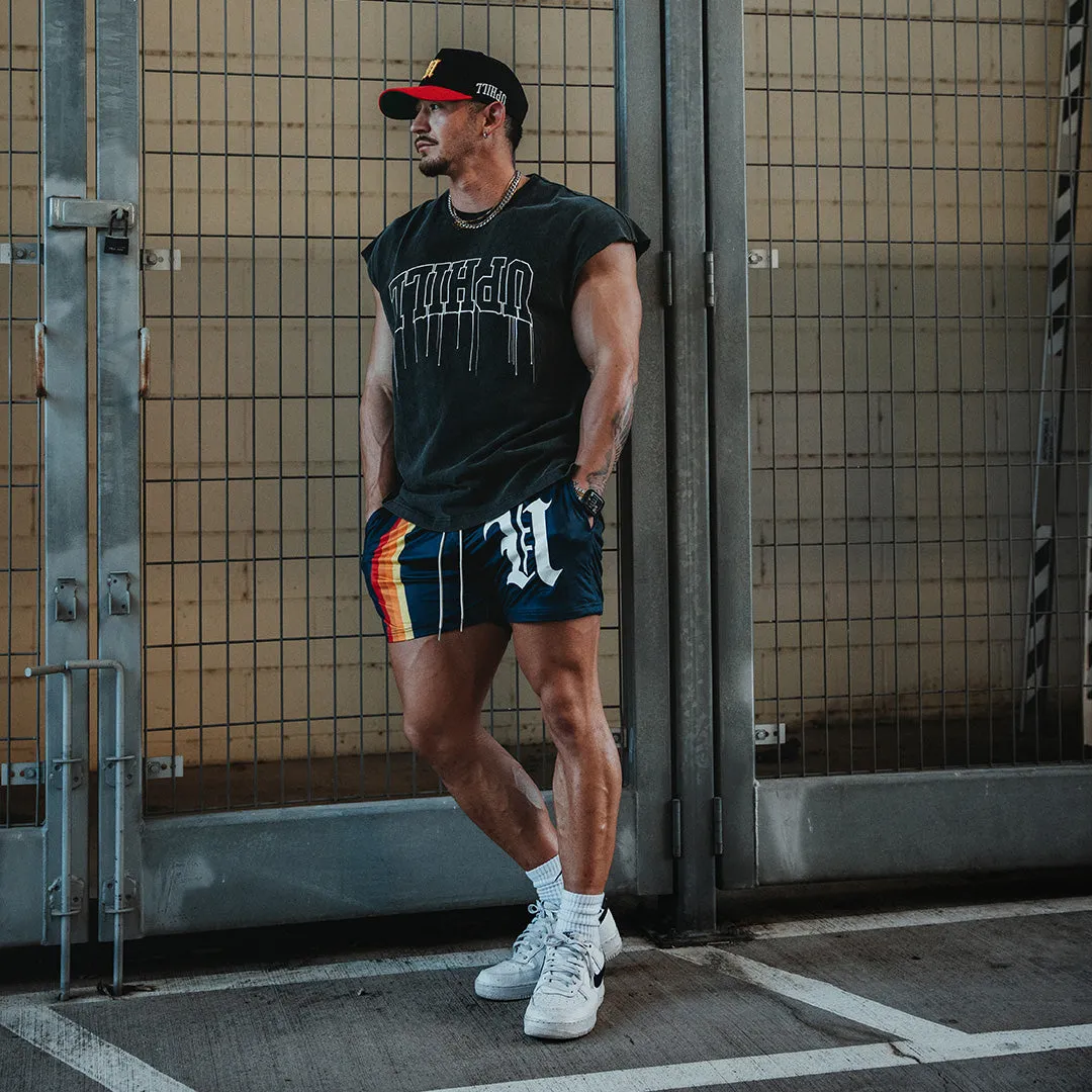 Vintage Stripe Shorts - Navy