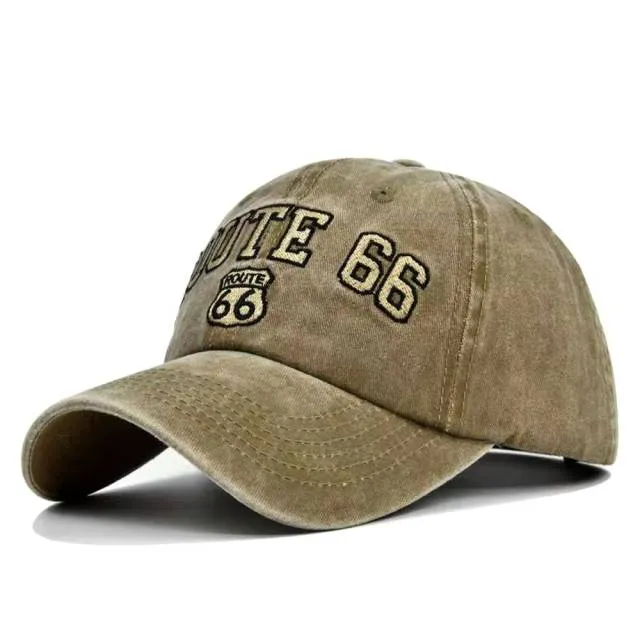 Vintage Washed Route 66 Baseball Cap