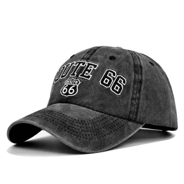 Vintage Washed Route 66 Baseball Cap