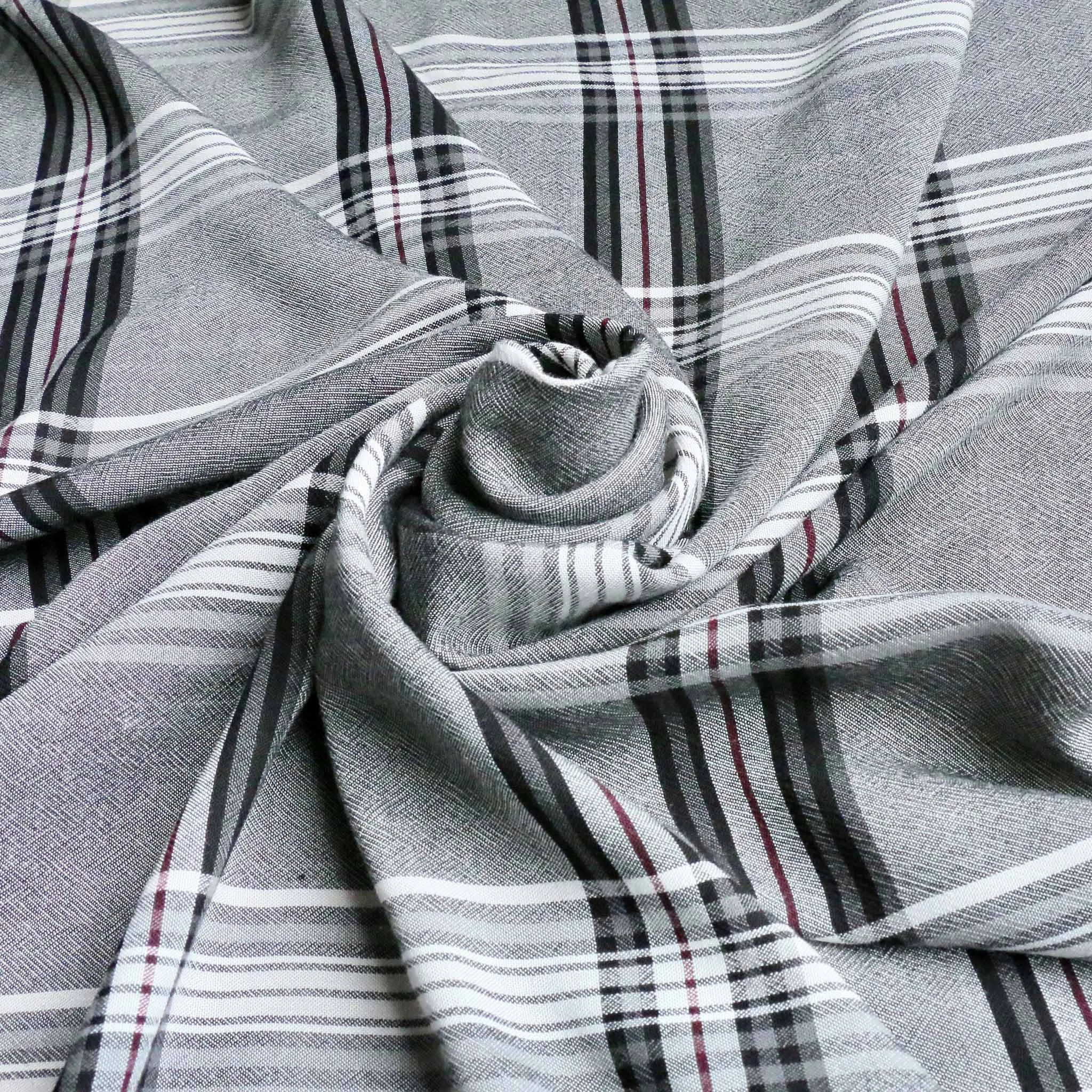 Viscose Challis Fabric - Grey