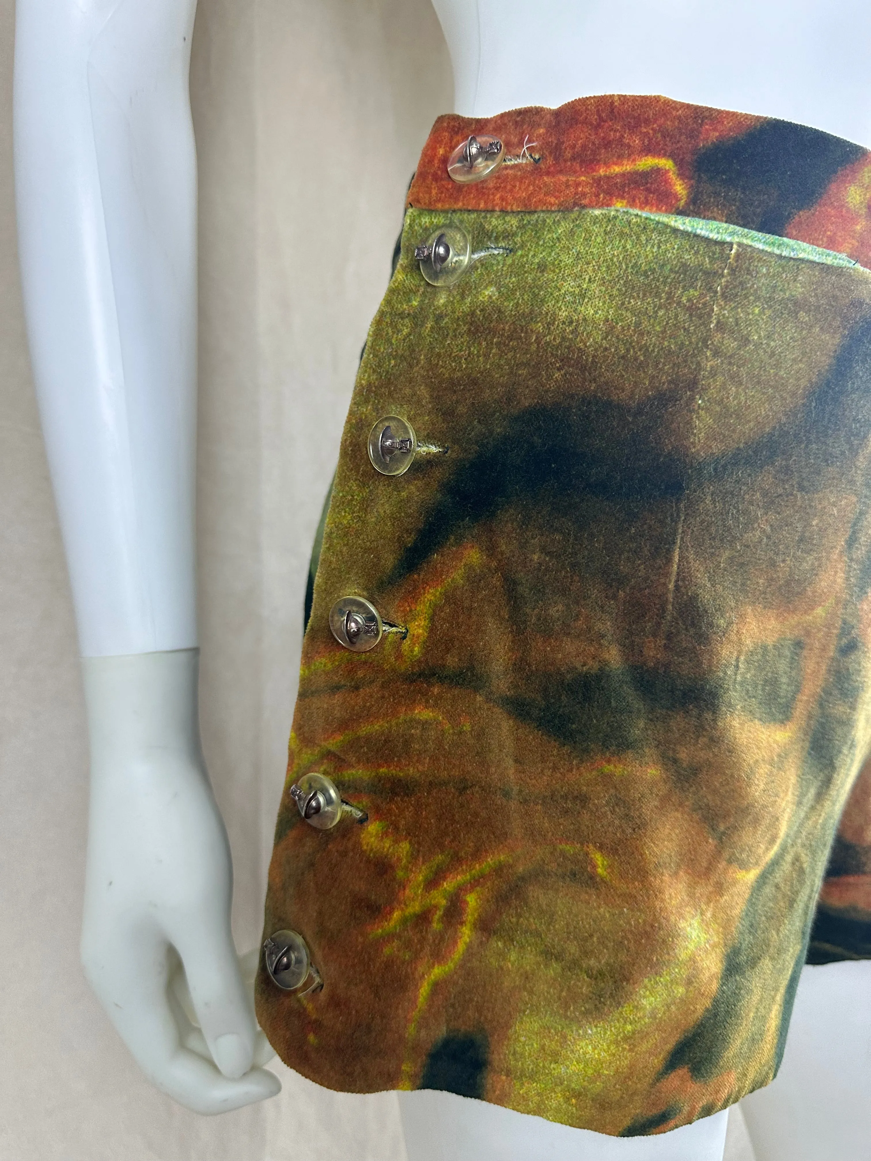 Vivienne Westwood FW 1993 Ruben’s Print Velour Shorts