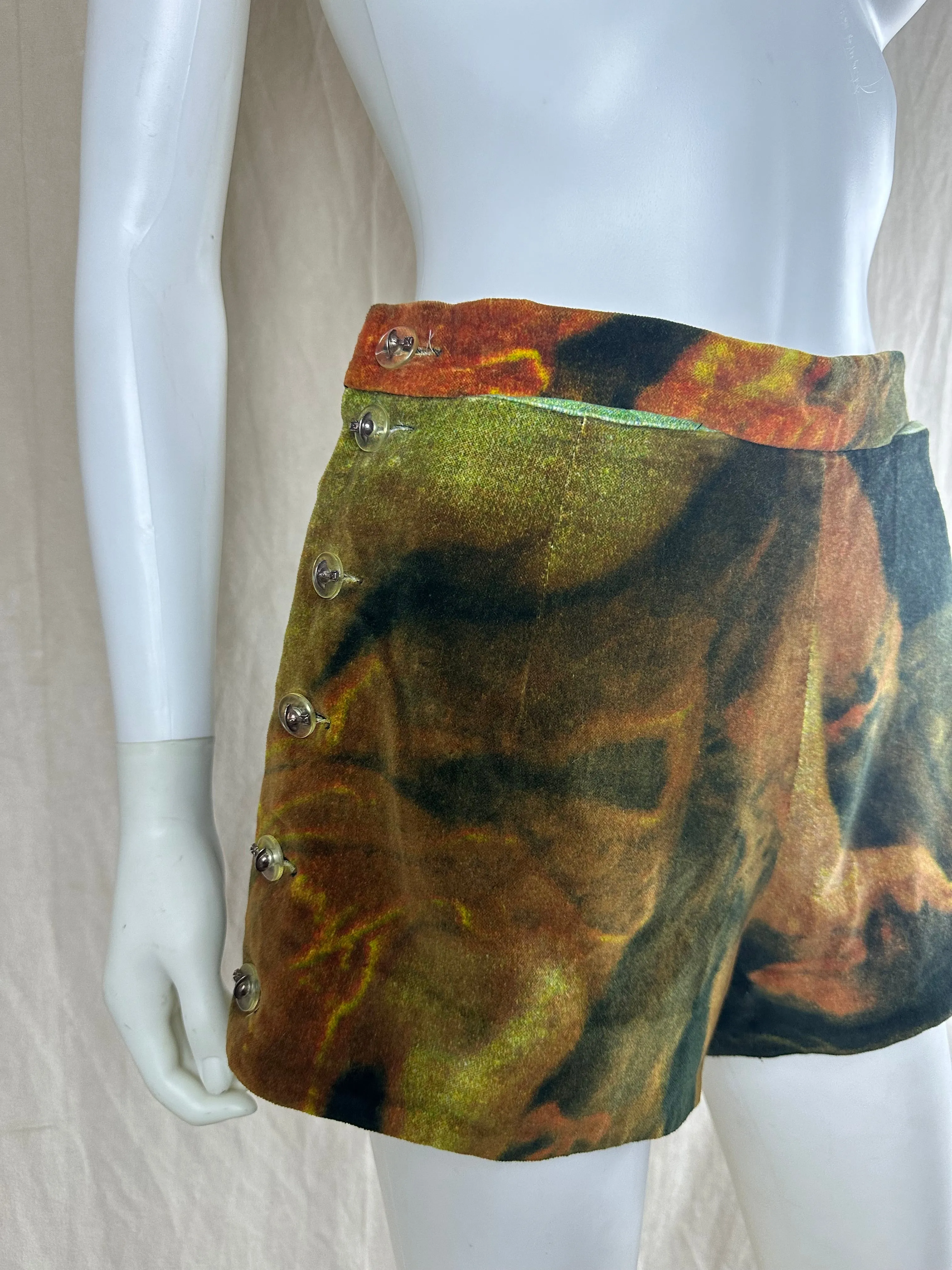 Vivienne Westwood FW 1993 Ruben’s Print Velour Shorts