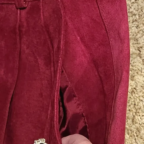 VTG The Limited Burgundy Suede Shorts  Size 8
