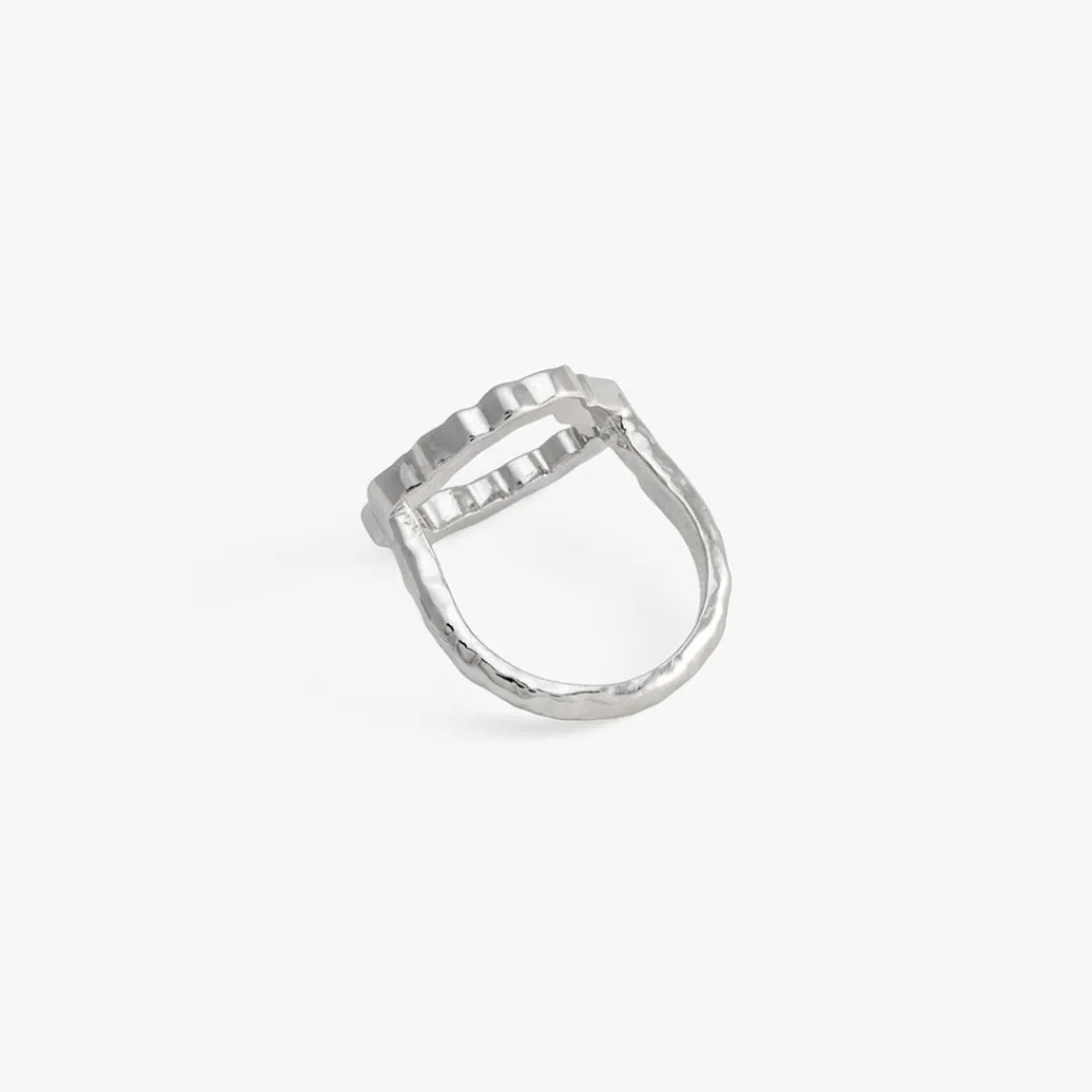 Wagener Terrace Rhodium Plated Ring