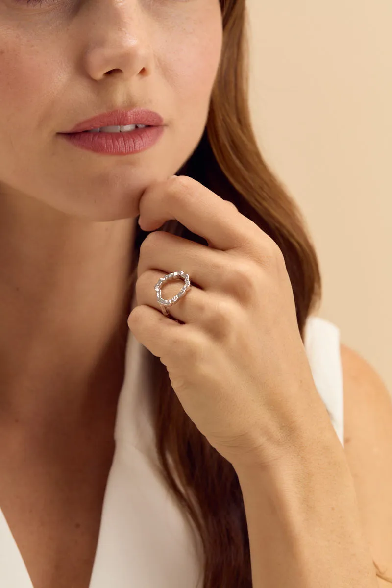 Wagener Terrace Rhodium Plated Ring