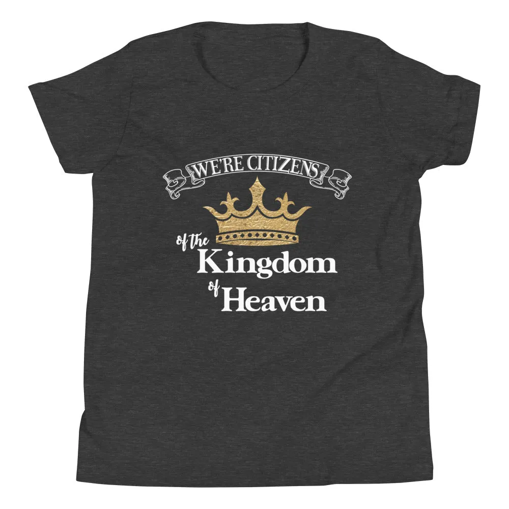 We're Citizens, Unisex Youth Staple Tee-White Text