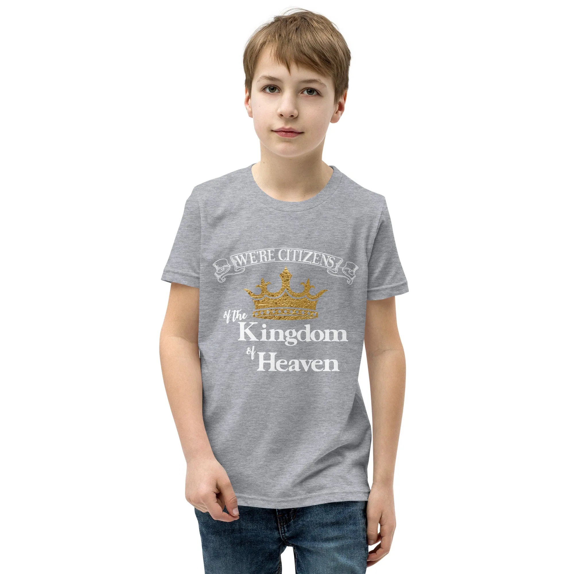 We're Citizens, Unisex Youth Staple Tee-White Text