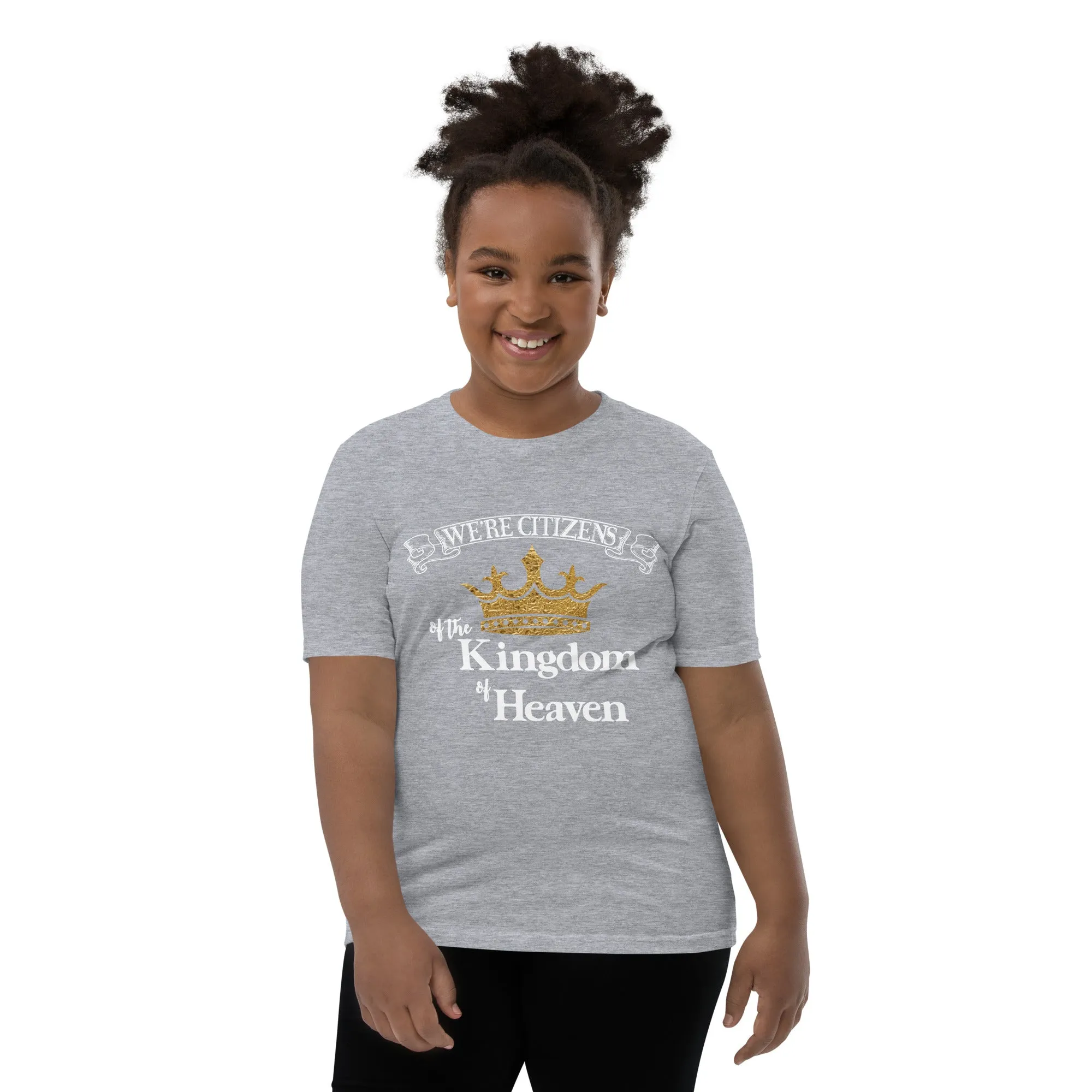 We're Citizens, Unisex Youth Staple Tee-White Text