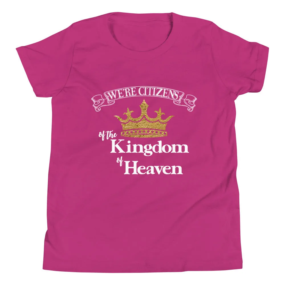 We're Citizens, Unisex Youth Staple Tee-White Text