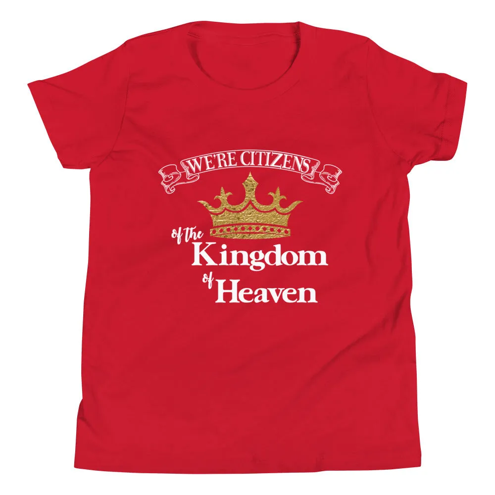 We're Citizens, Unisex Youth Staple Tee-White Text