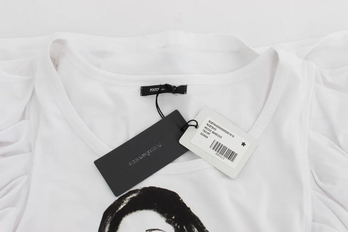 White Cotton Stretch Blouse T-shirt