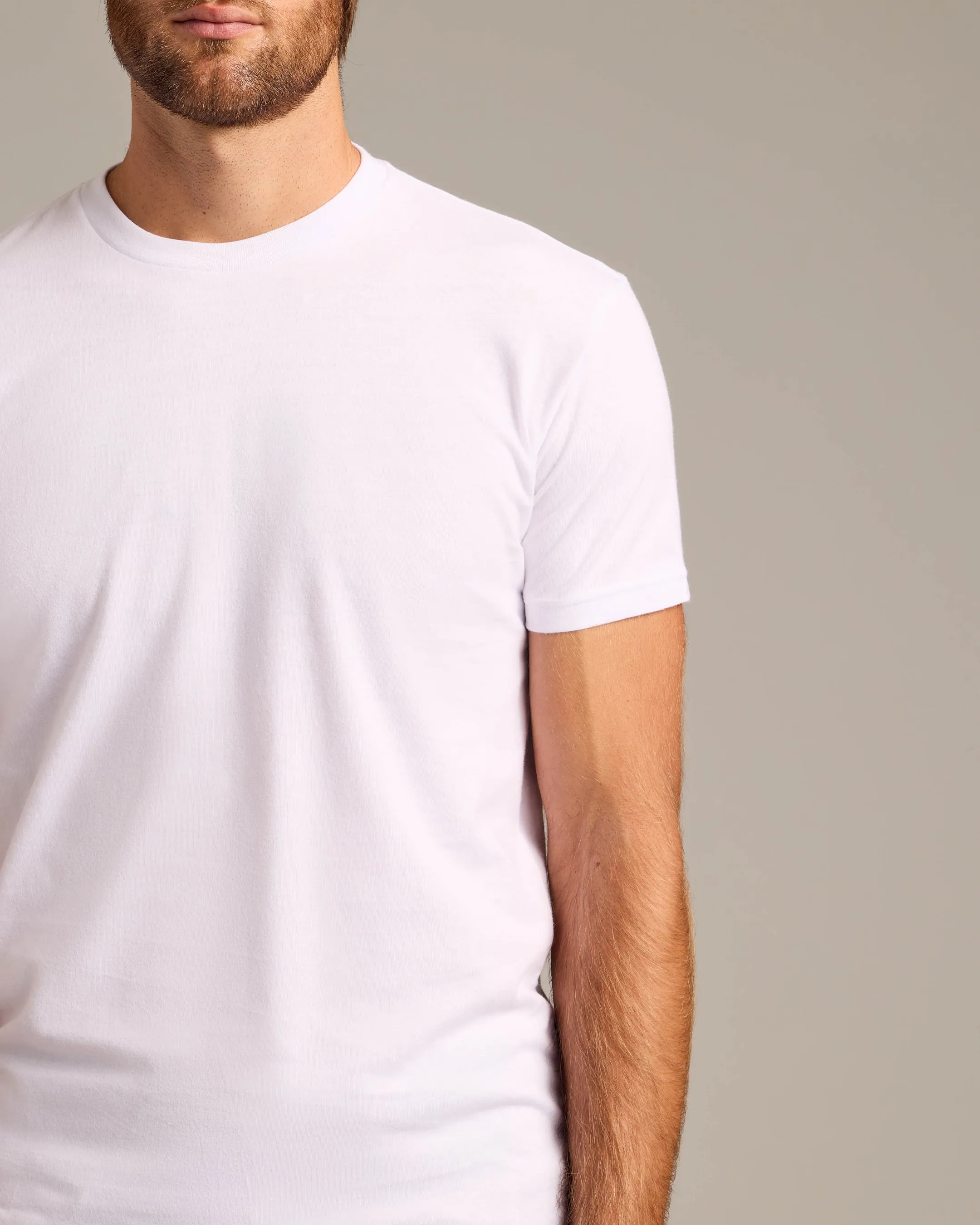 White Short Sleeve Crew Neck Tee