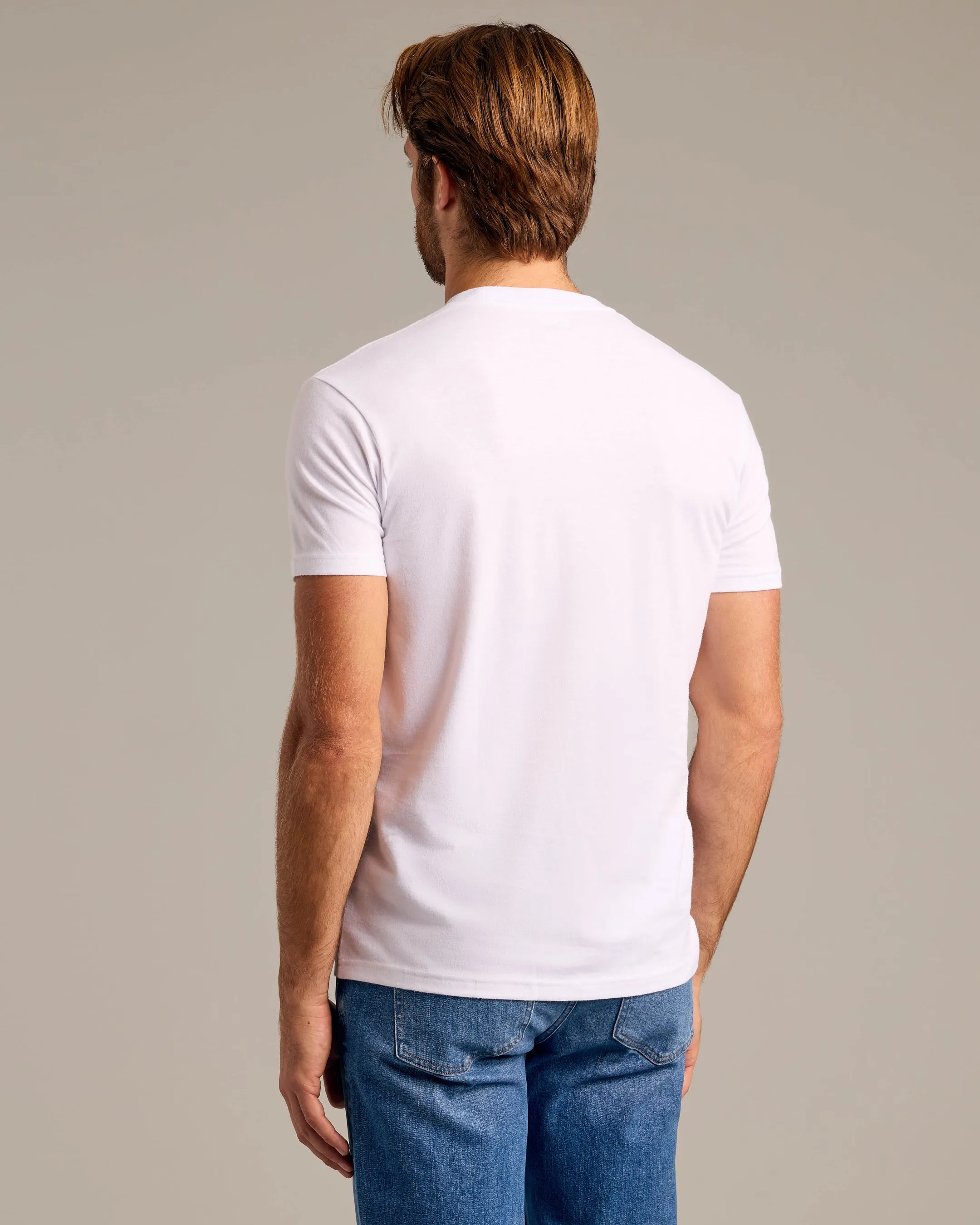 White Short Sleeve Crew Neck Tee